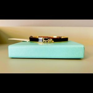 Coach horse carriage enamel hinged bangle bracelet